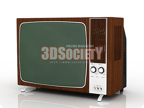 3D модель 1970г. Телевизор