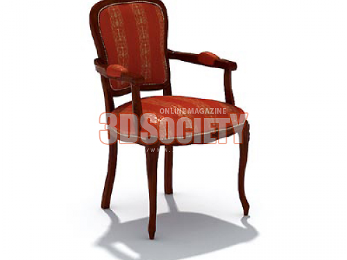 3D модель  3d мягкое кресло 