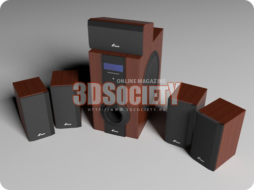 3D модель  3nod sound system 