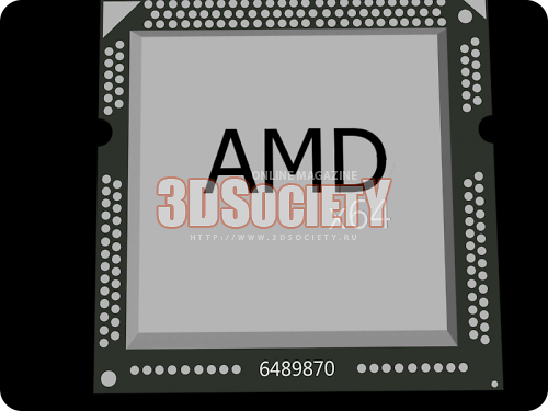 3D модель  AMD x64 