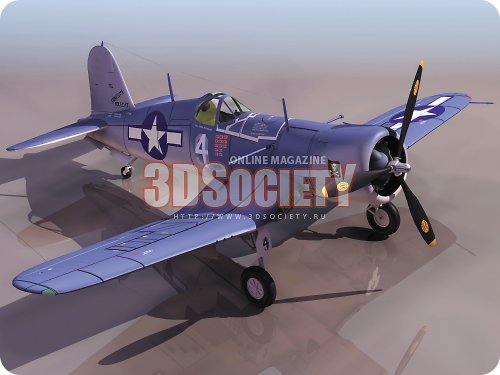 3D модель  самолет F4U1L 