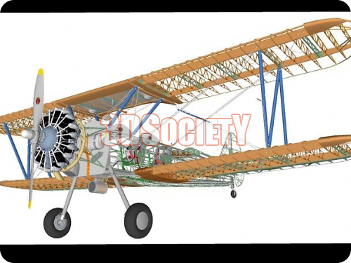 3D модель  Boeing_Stearman_structure 