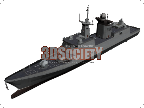 3D модель  боевой корабль 