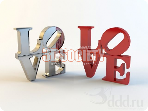 3D модель  Буквы "Love" 