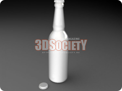 3D модель Бутылка пива 0.33