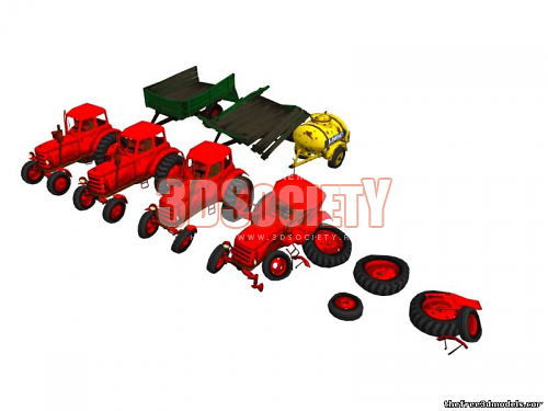 3D модель  Cartoon Tractor 