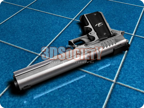 3D модель  пистолет Colt 1911 Silverballer 