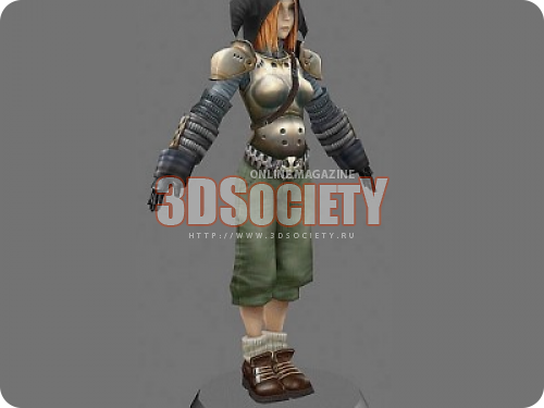 3D модель  девушки пиратки 