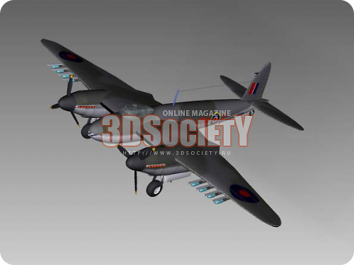 3D модель  DH Mosquito 