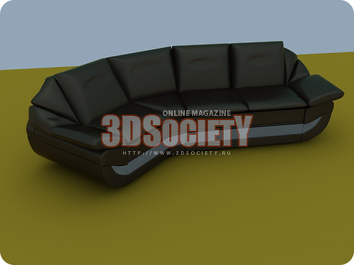 3D модель  диван 