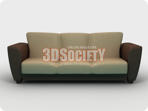 3D модель  Диван 