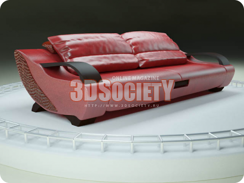 3D модель  диван омега 