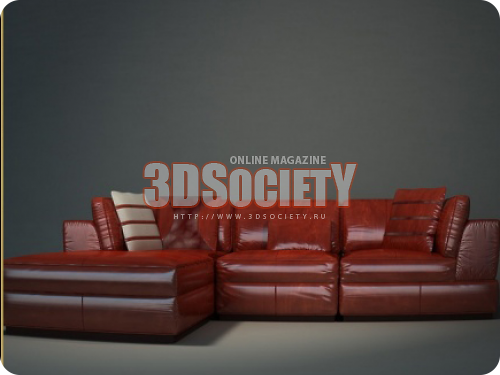 3D модель  дивана лакового 