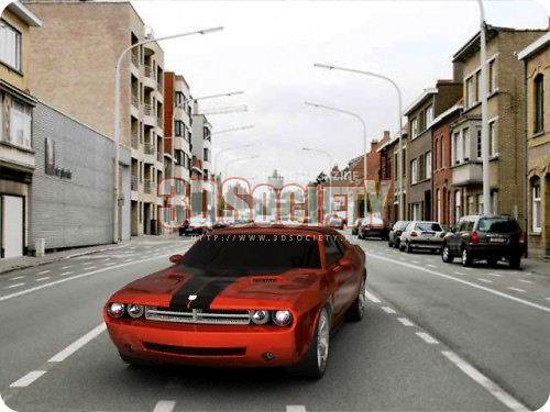 3D модель Dodge challenger 2008