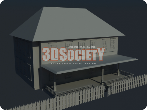 3D модель  Дом (без текстур) 