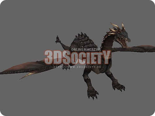 3D модель  дракон 