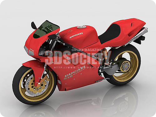 3D модель Ducati 916 мотоцикл