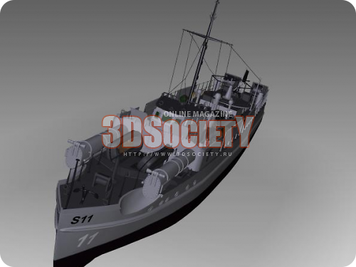 3D модель  E-boat 