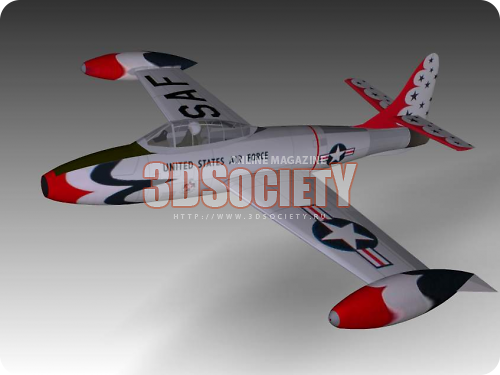 3D модель  F84G Thunderbird 