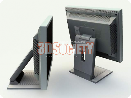 3D модель  Плоский монитор 