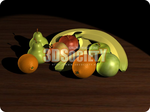 3D модель  фрукты 
