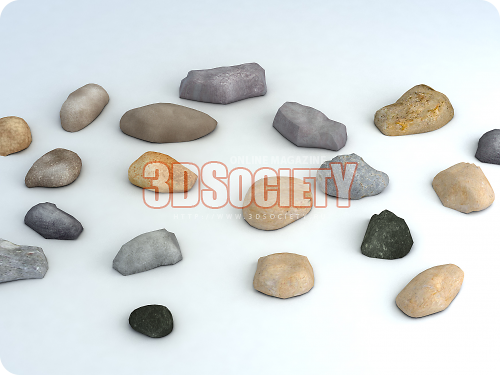 3D модель  garden stones камни 