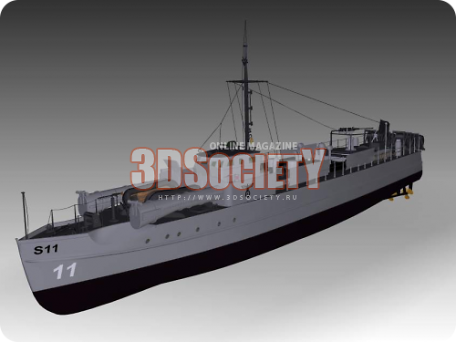 3D модель  German E-Boat 