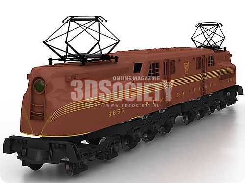 3D модель GG1 локомотив