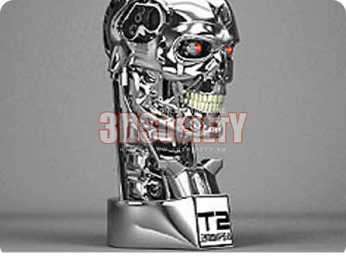 3D модель  Голова терминатора 