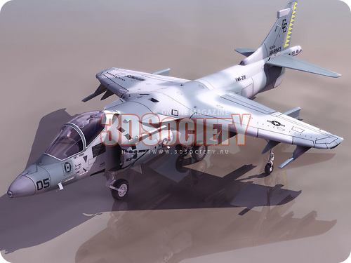 3D модель самолет Harrier