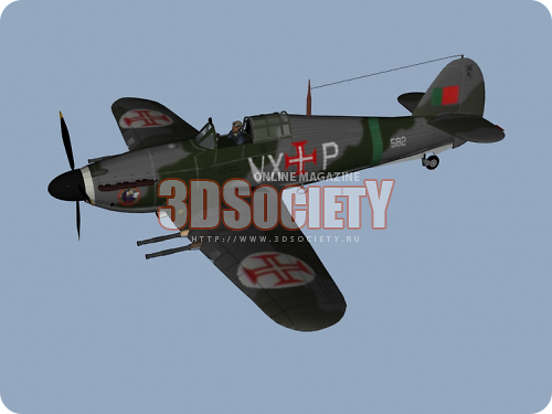 3D модель  Hurricane FAP 1948 