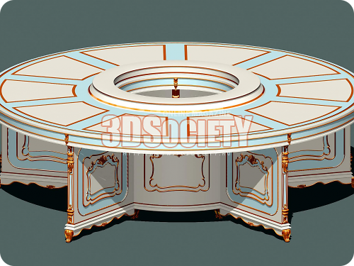3D модель  классический стол 