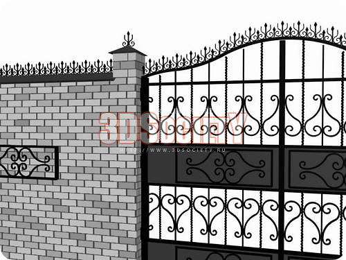 3D модель Кованные ворота