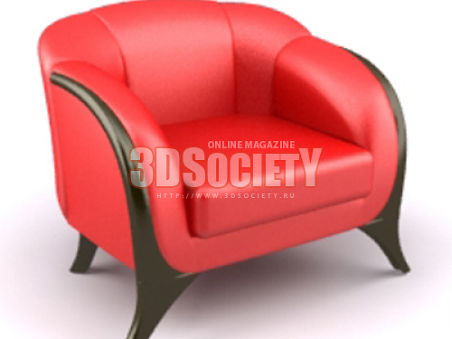 3D модель  кресло 
