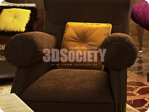 3D модель  кресло 