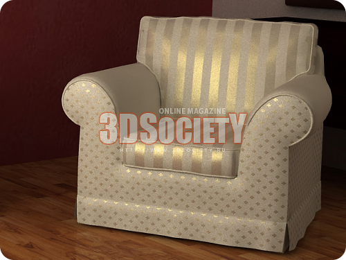 3D модель  кресло классика 