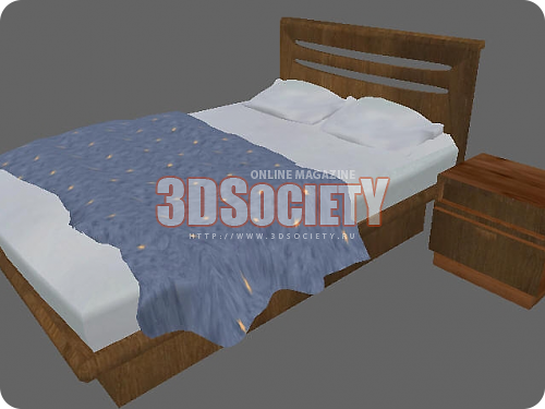 3D модель  Кровать 