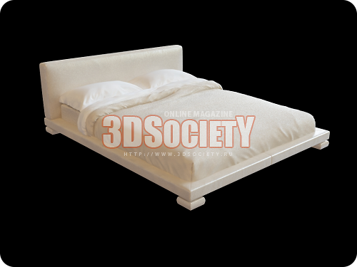 3D модель  кровать Flou Vulcano 