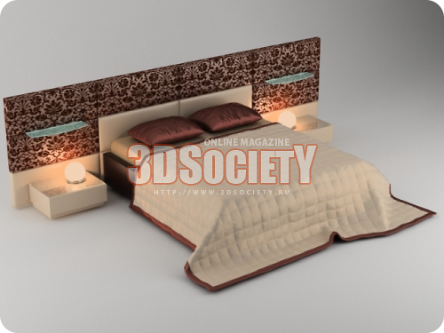 3D модель Кровать Sicilia
