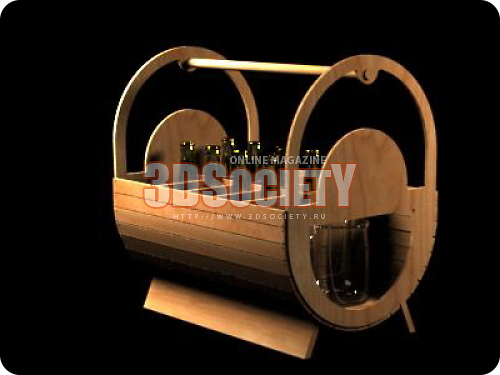 3D модель  крзина для пива 