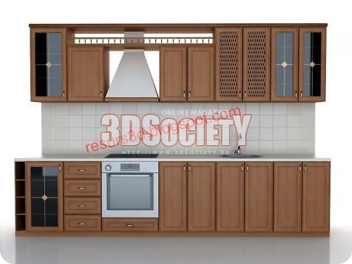 3D модель  кухня классика 