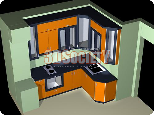 3D модель Кухонные шкафы