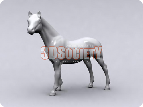 3D модель  лошадь 