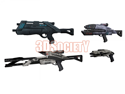 3D модель  Mass Effect оружие 