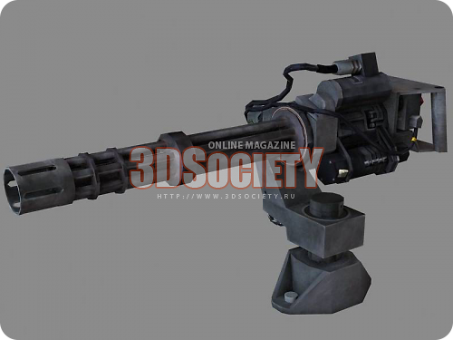 3D модель  Minigun M134 