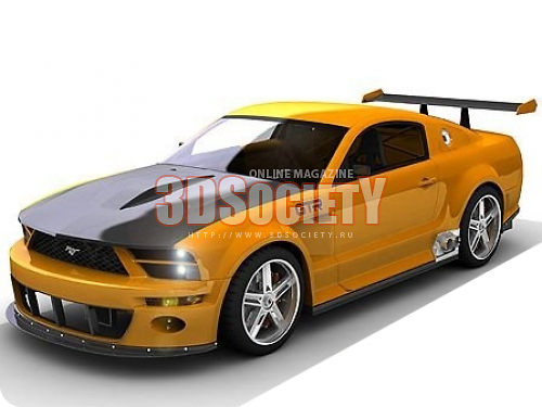 3D модель  Модель автомобиля Ford Mustang GTR для 3D MAX 