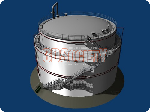 3D модель Нефтяной резервуар