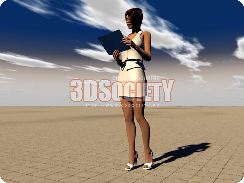 3D модель  office girl 