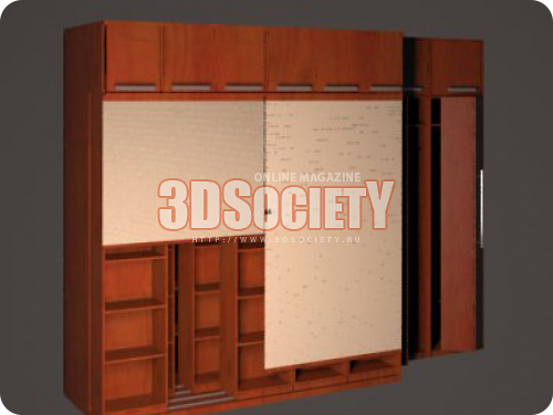 3D модель  офисный шкаф 
