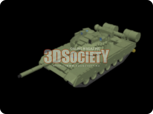 3D модель  танк Т-80У 
